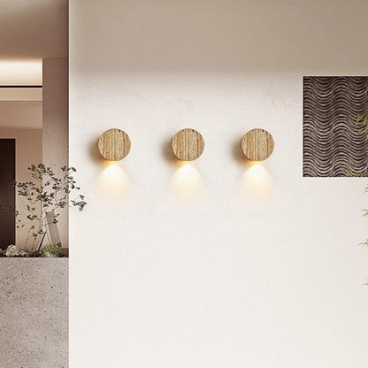 ANNABELINDA - Natural Stone Round Wall Light Downlight
