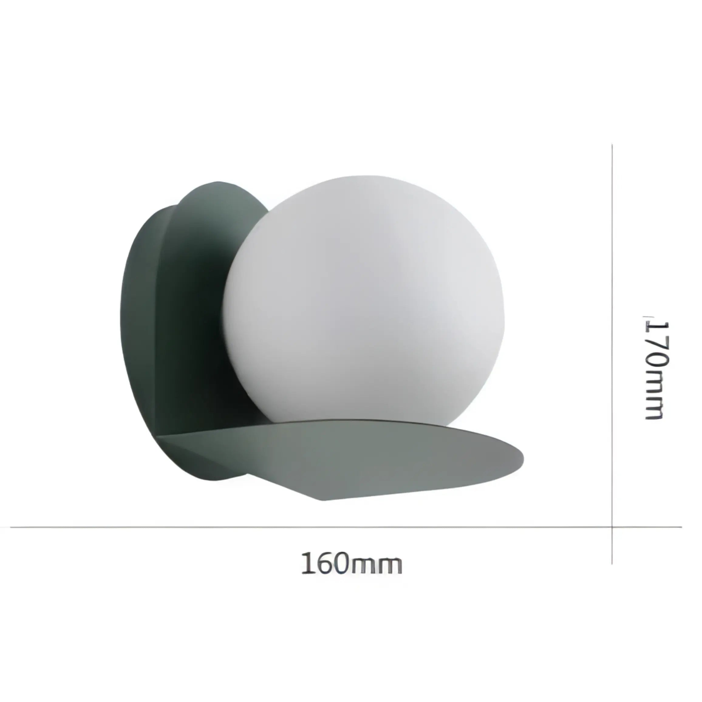 Silvana - Modern Nordic Coloured Body Milk White Shade LED Wall Light