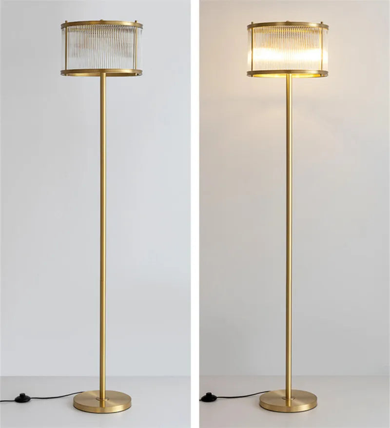 Oliver's Radiant Industrial Floor Lamp - Timeless Elegance