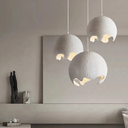 Nunez - Moon Round Wabi-Sabi Pendant Ceiling Light