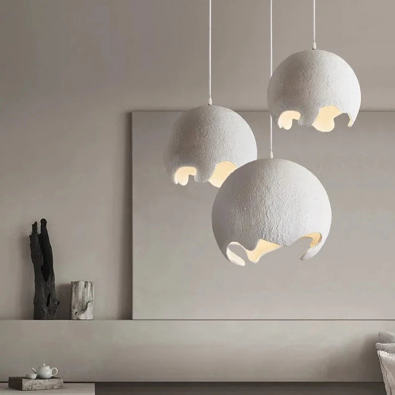 Nunez - Moon Round Wabi-Sabi Pendant Ceiling Light