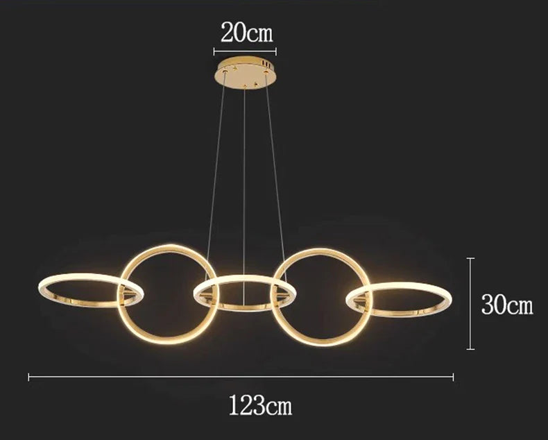Gorgophone - Modern Hanging Ring Round Line Chandelier Properties