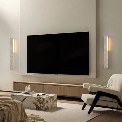 Malachi - Natural Thin Stone Slit LED Wall Light Modern Strip