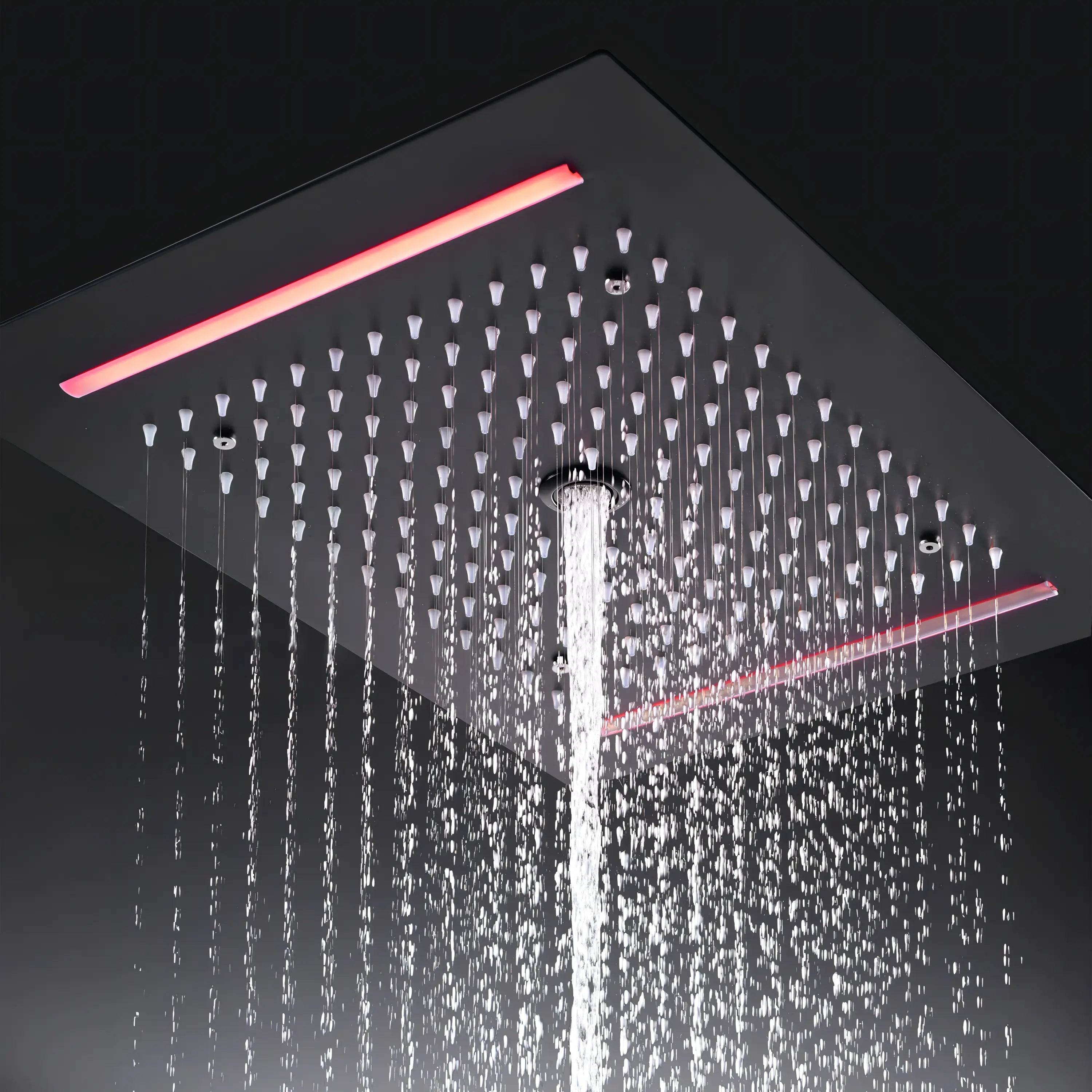 Remy - Rainfall Ceiling Shower Set with Ambient Lighting & Side Jets