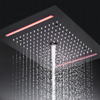Remy - Rainfall Ceiling Shower Set with Ambient Lighting & Side Jets