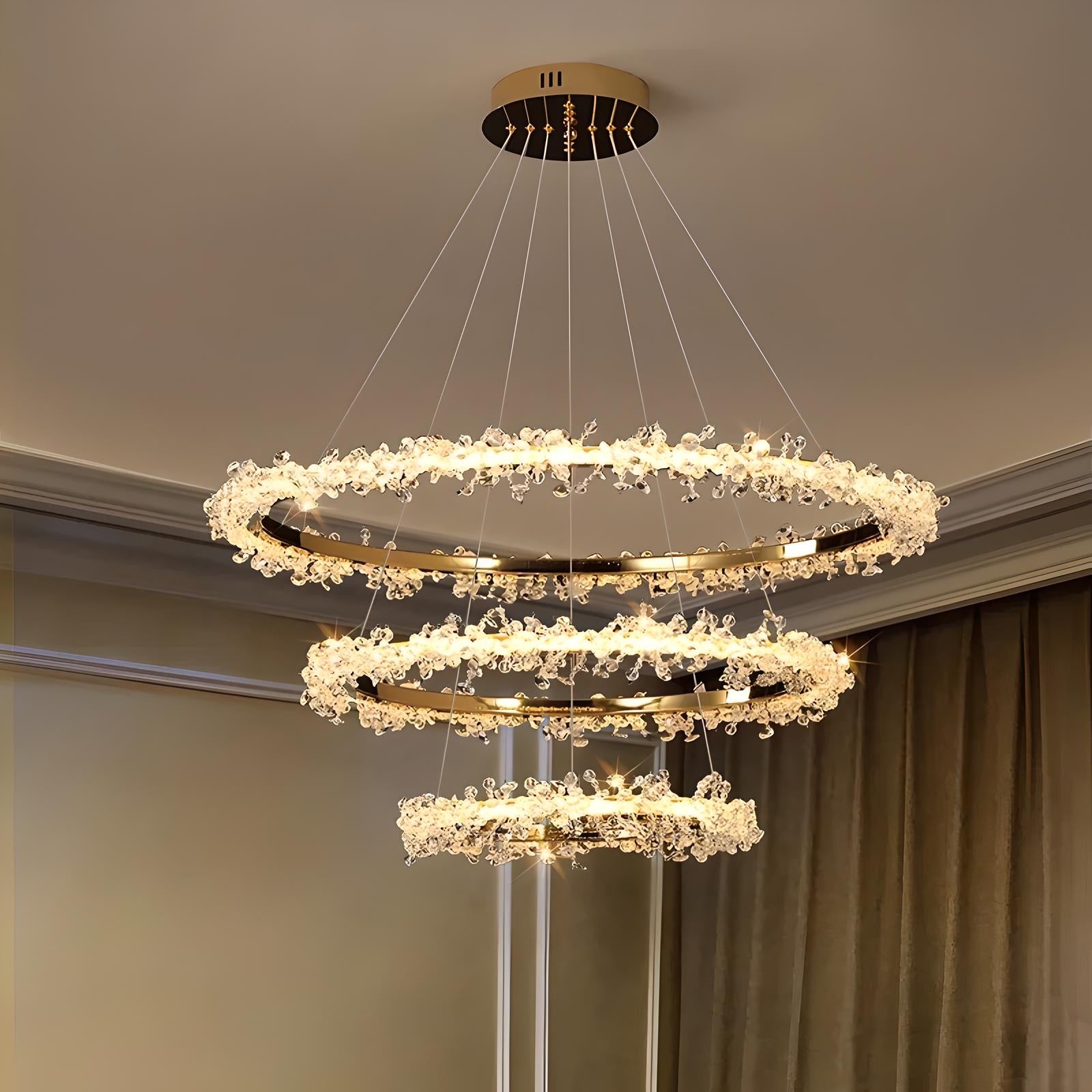 Maria - Modern Round Crystal Ceiling Chandelier