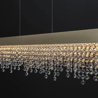 Garner - Modern Crystal Glass Long Hanging Chandelier