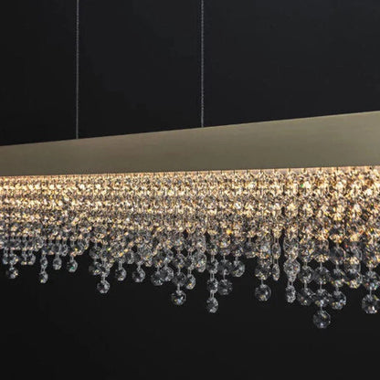 Garner - Modern Crystal Glass Long Hanging Chandelier