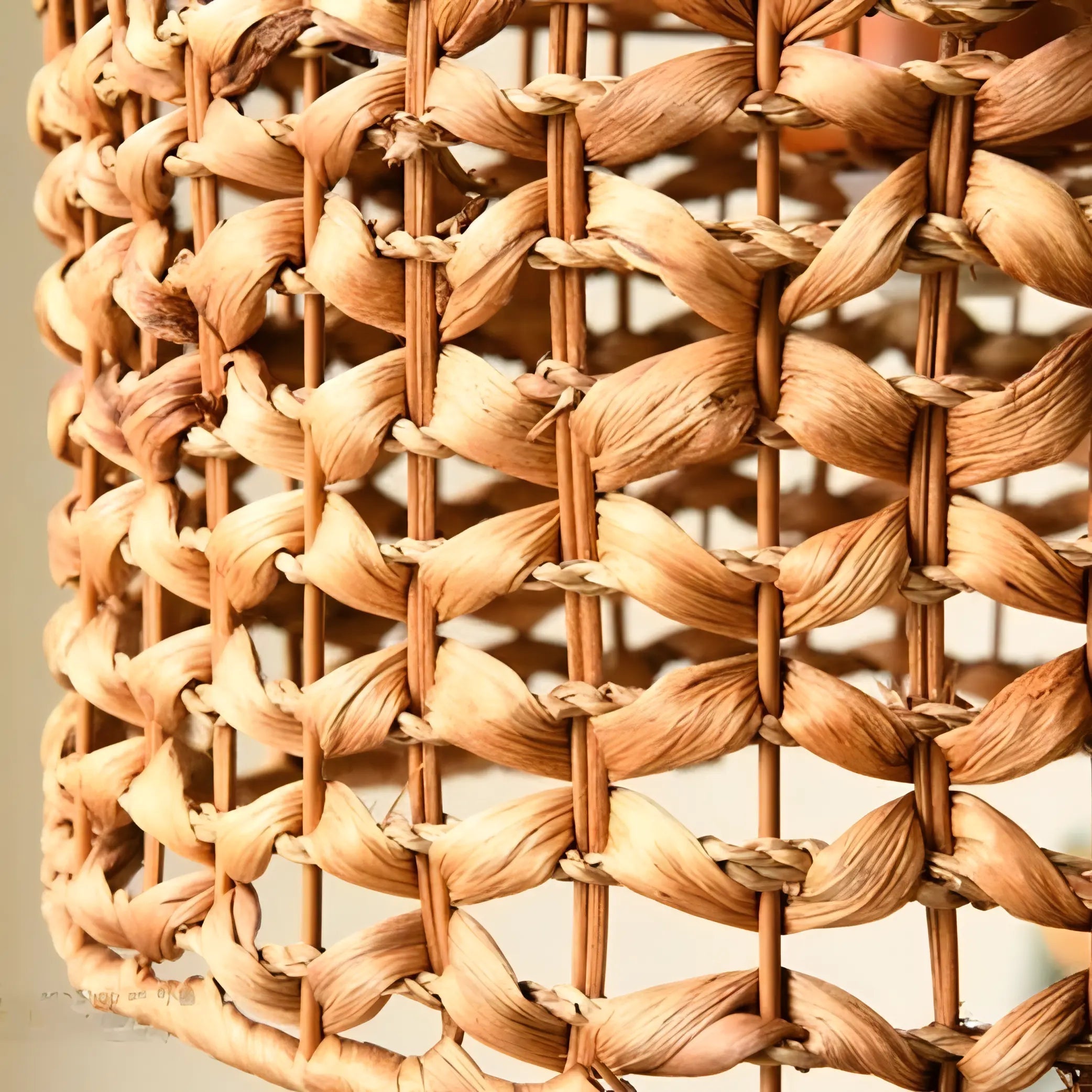 Solomon - Round Rattan Wicker Hanging Ceiling Light