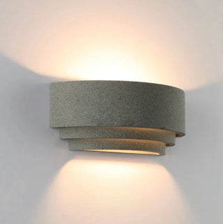 Marlena - Modern Up Down Curved Waterproof Cement LED Wall Light