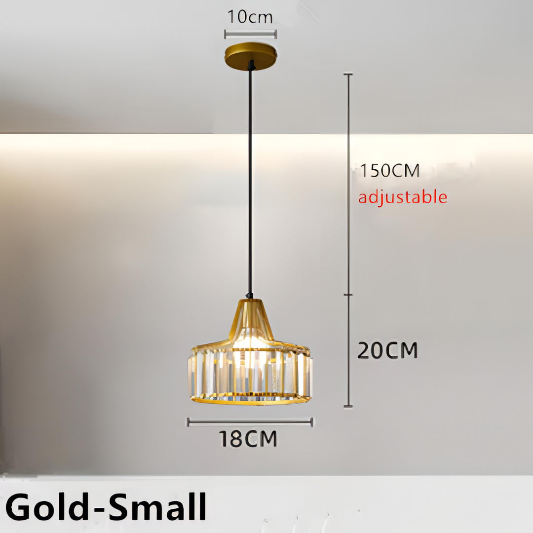 Guillermo - Caged Frame Glass Round Modern Hanging Pendant Ceiling Light