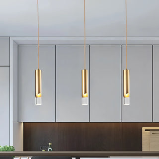 Jalyn - Modern Gold Hanging Tube Pendant Ceiling Light