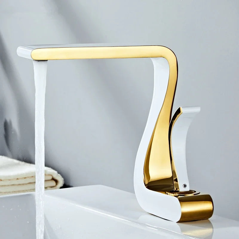 Eleazar - Modern Curved Single Lever Basin Mixer Tap