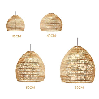 Uribe - Natural Chinese Bamboo Dome Hanging Pendant Ceiling Light