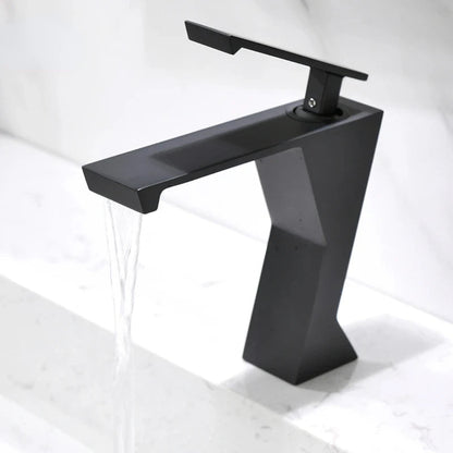 Jonas - Modern Geometric Sleek Single Lever Waterfall Basin Tap