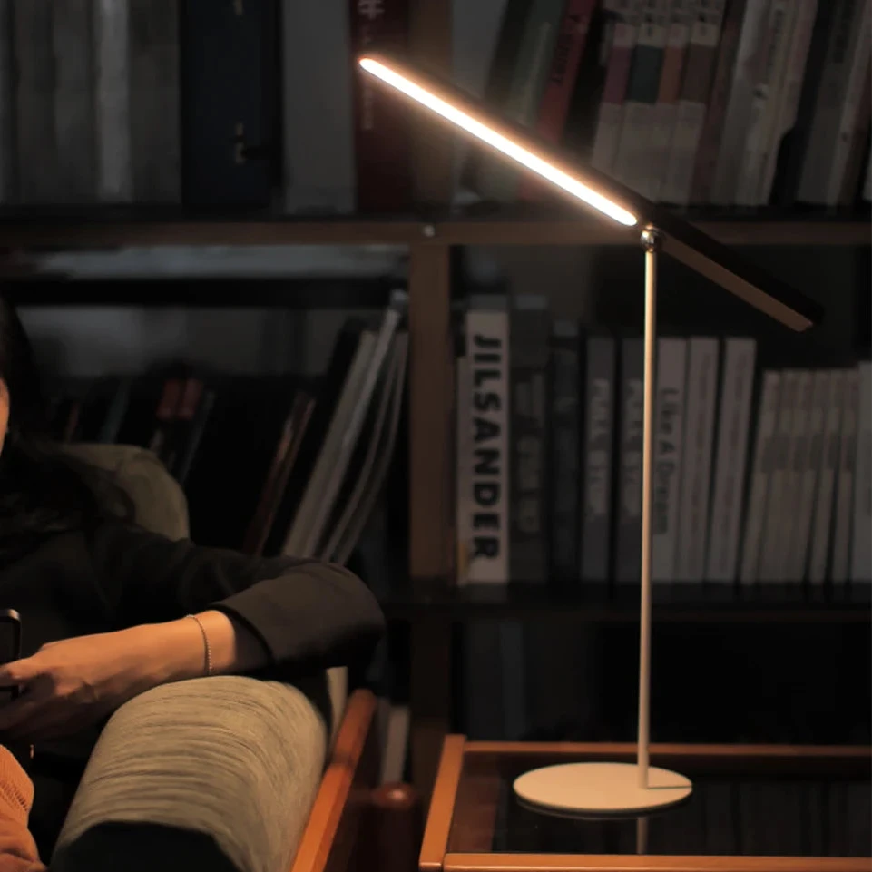 Pierson - Wood LED Dimmable Touch Table Light Rechargeable 360 Degree Rotation Magnetic Desk Light