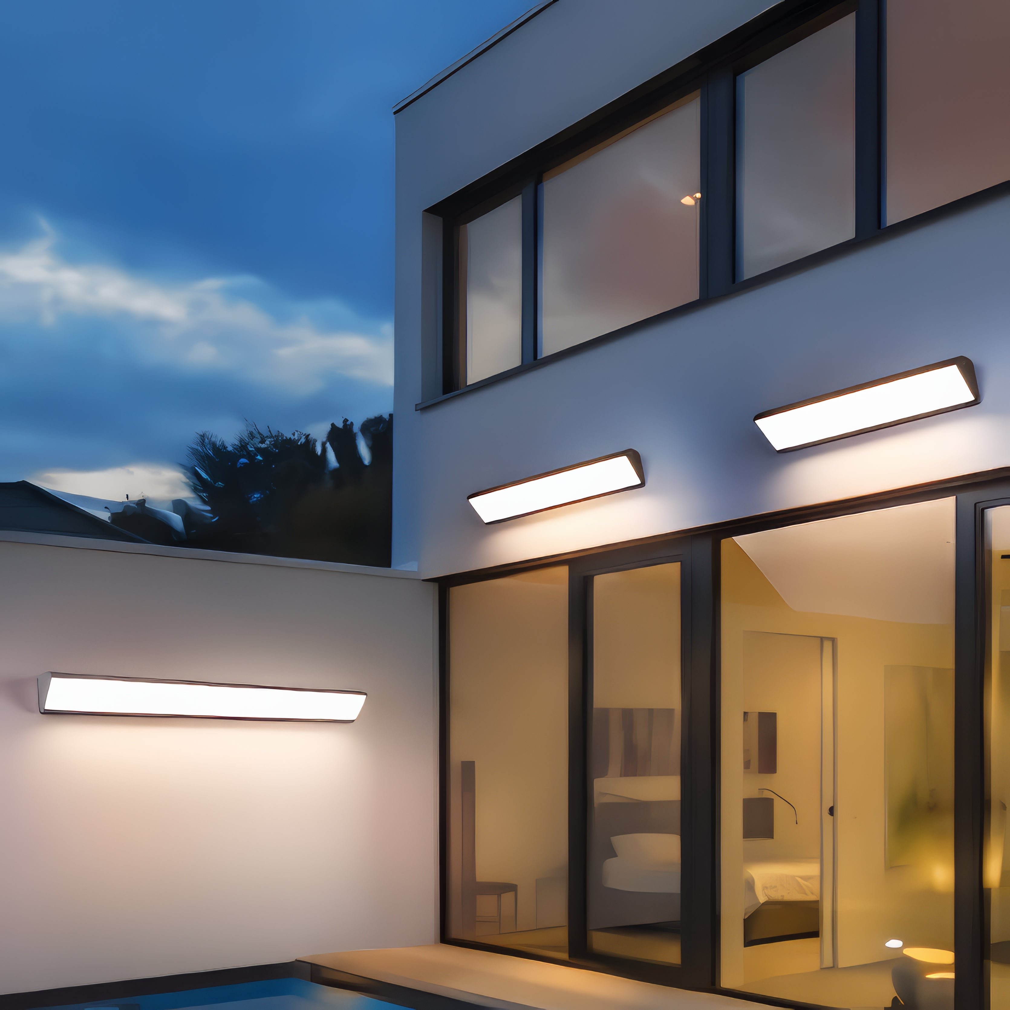 Enfys - LED Angled Outdoor Wall Light Bar