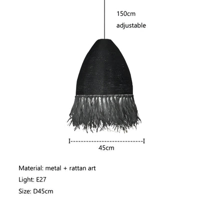 Anika - Wicker Hand-Knitted Pendant Round Ceiling Light