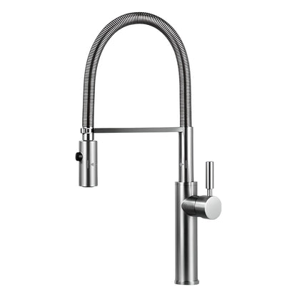 Jarrell - Brushed Gold Pull Out Hot & Cold Single Handle Mixer Kitchen Tap