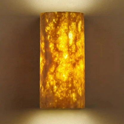 Lino - Japanese Wabi-Sabi Style Cylindrical Stone Up Down Wall Light