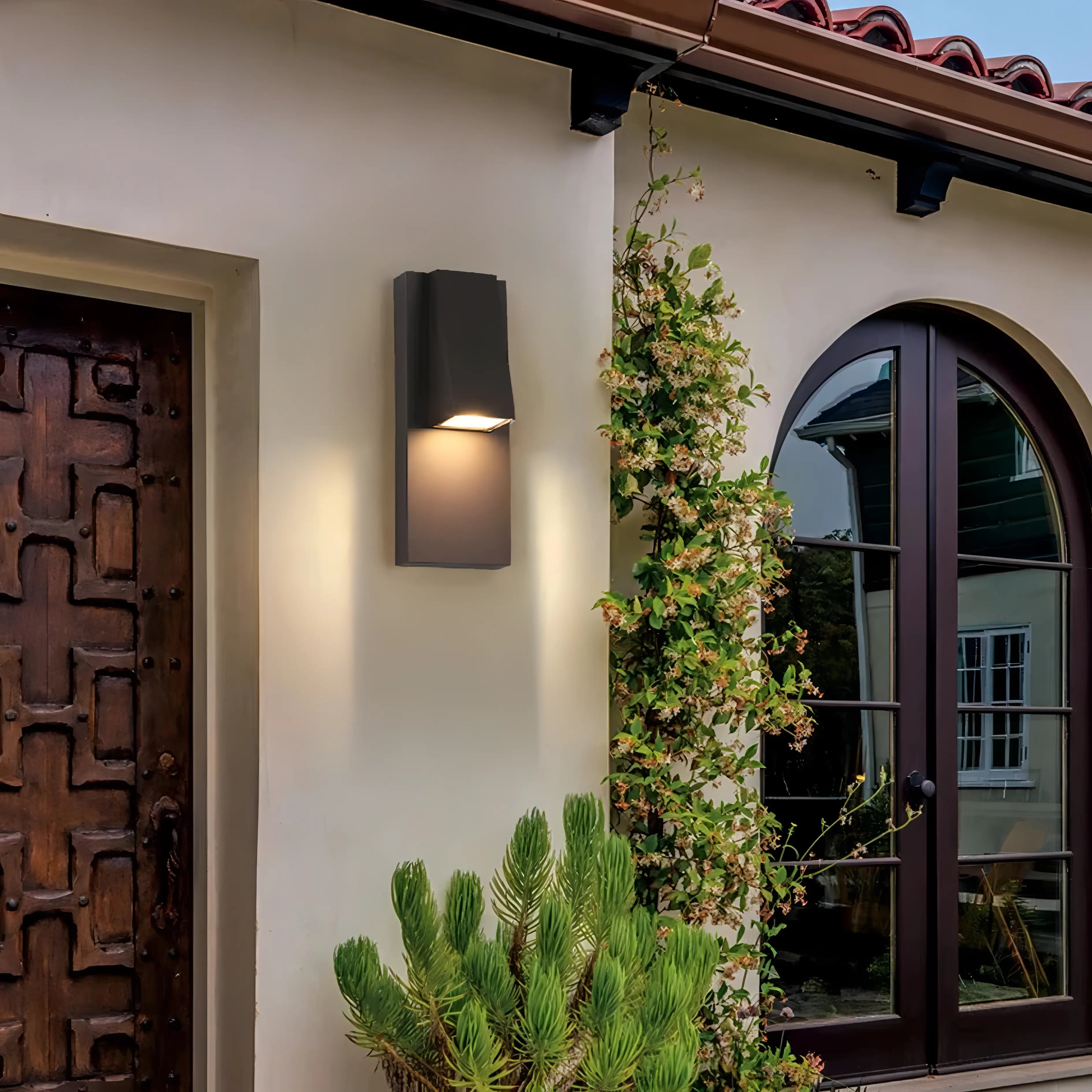 Wallis - Black Modern Outdoor Downlight Wall Light