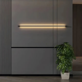 Dario - Modern Minimalist Long Thin Bar Black Wall Light