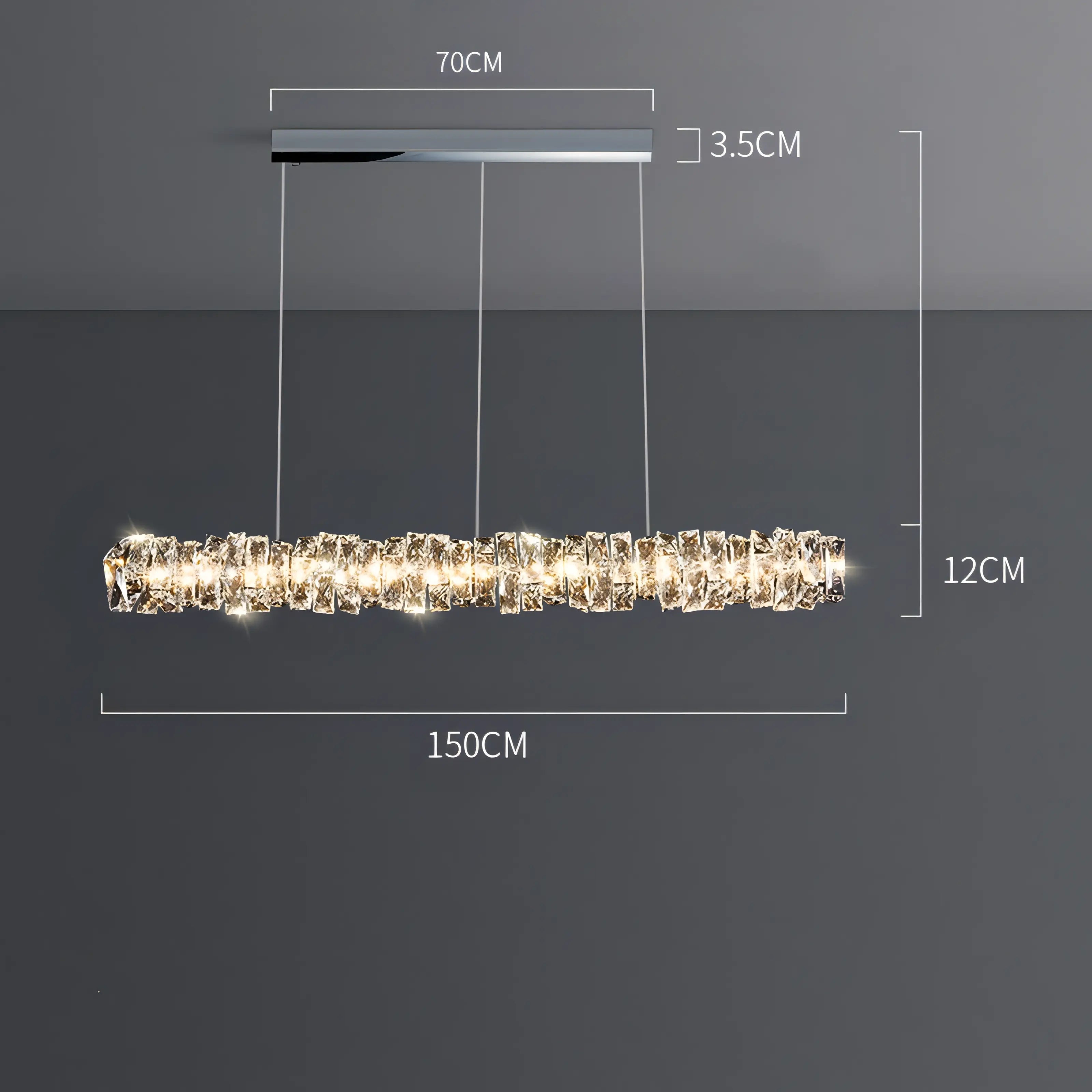 Hayes - Modern Twisted Crystal Glass Ceiling Chandelier