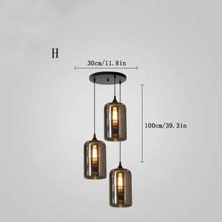 Filomena - Multi Head Modern Smoked Shade Pendant Chandelier Ceiling Light