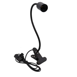 Cardoza - Black White Plug in Clip, Screw Bulb Desk Light with On/Off Switch