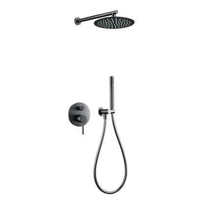 Nyla - Wall Mount Brass Bathroom Shower Set with Rainfall Shower Head