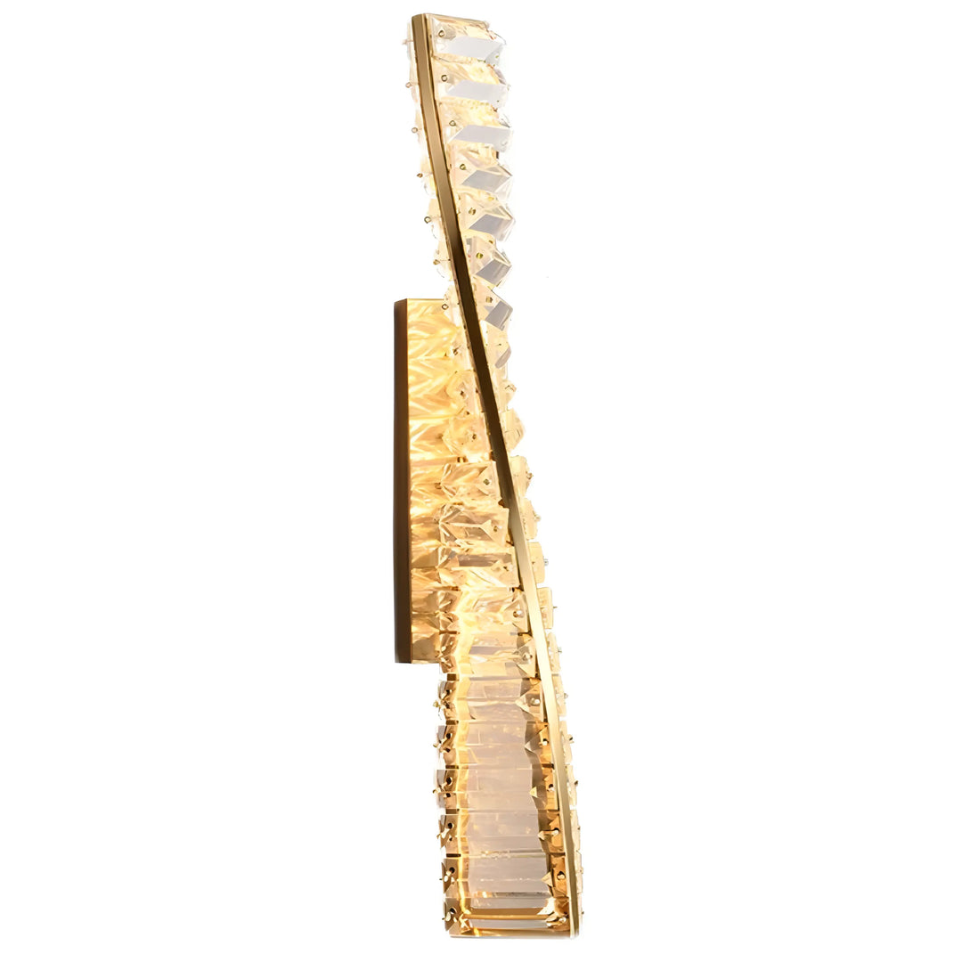 Nane - Luxury Gold LED Twisted Crystal Wall Light