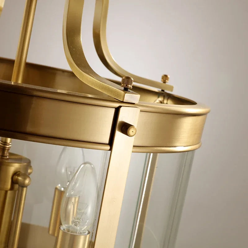 Erica -  Modern Golden Glass Pendant Chandelier