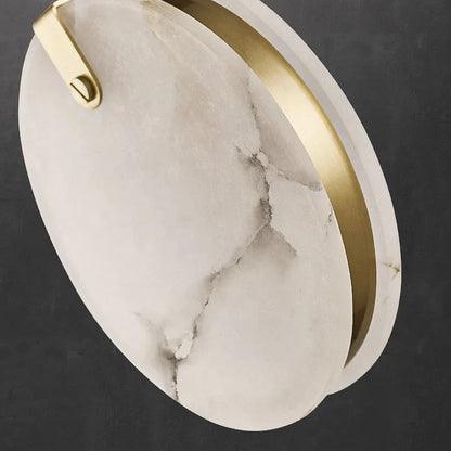 Bates - Modern Round Marble Hanging Ceiling Chandelier