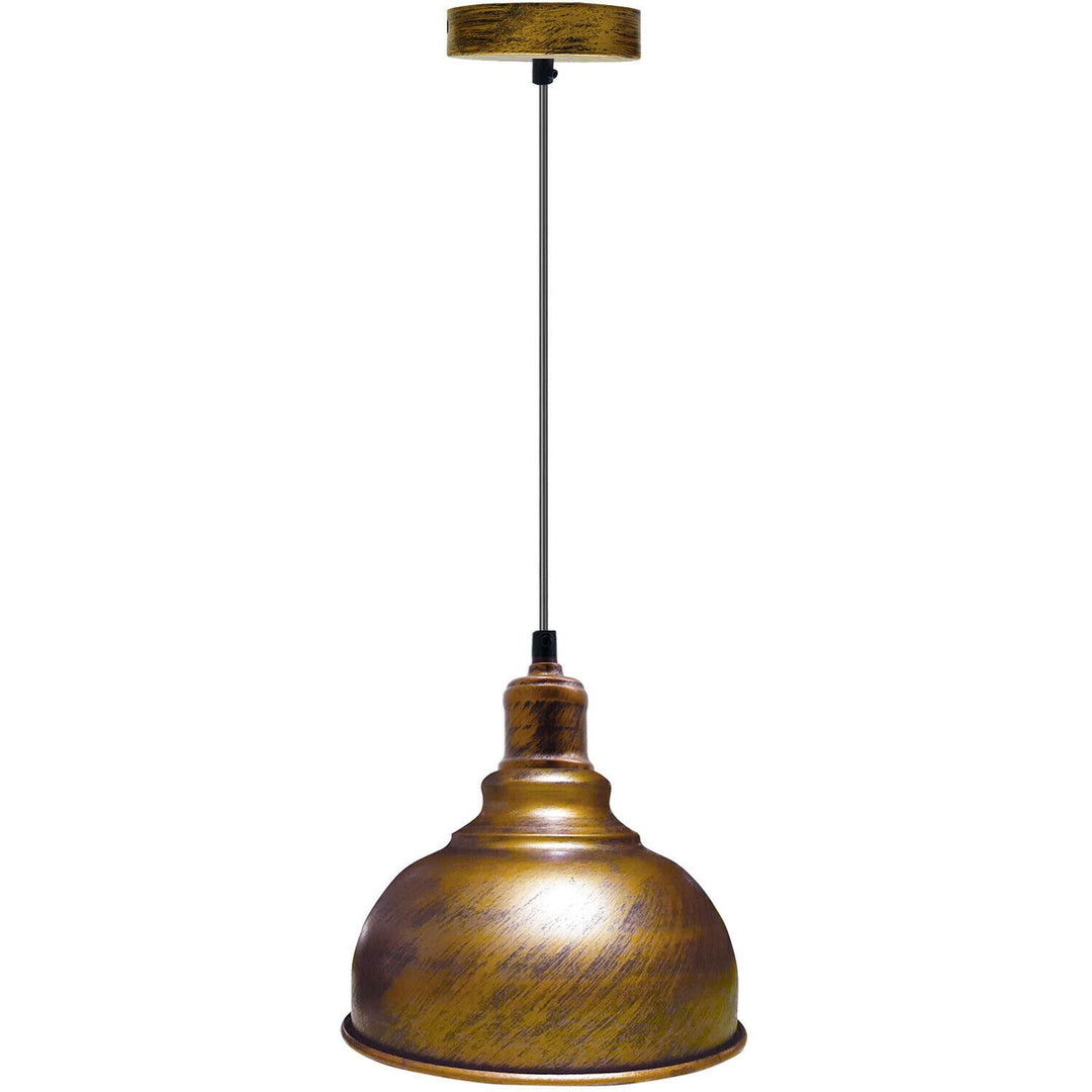 Carlos - Brushed Gold Round Hanging Ceiling Pendant Light