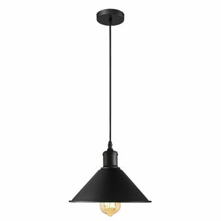 Hogan - Industrial Modern Black Round Cone Hanging Ceiling Light
