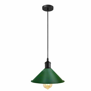 Jami - Green Cone Round Ceiling Pendant Light