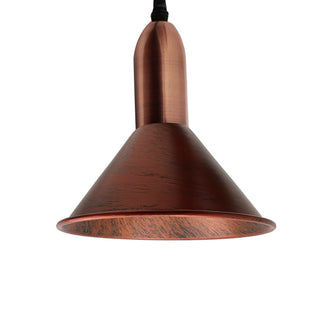 Lilliana - Modern Rustic Red 3 Head Round Cone Ceiling Light