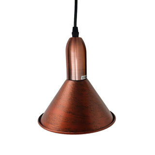 Lilliana - Modern Rustic Red 3 Head Round Cone Ceiling Light
