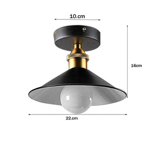 Malcol - Semi-Flush Cone Round Down Ceiling Light