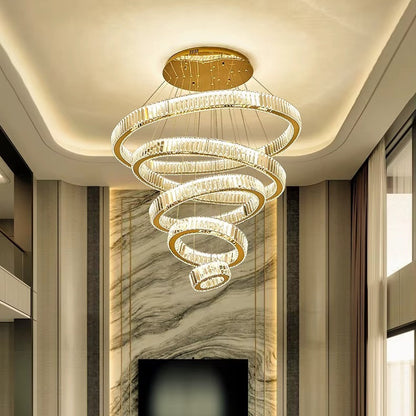 Atupa - 6 Ring Hanging Tiered Ceiling Chandelier