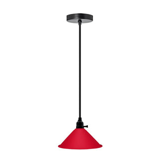 Blackburn - Modern Round Red Cone Ceiling Pendant Light
