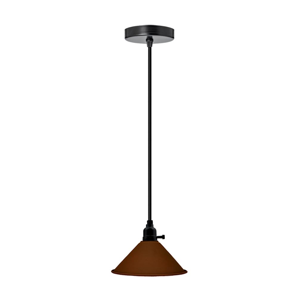 Cecilia - Modern Brown Cone Shade Hanging Adjustable Ceiling Light