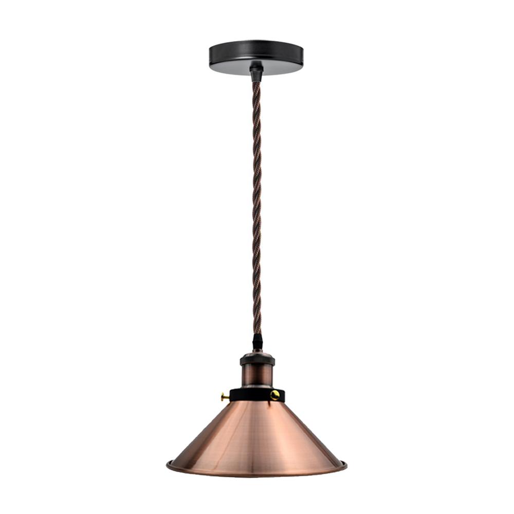 Zeke - Modern Copper Twisted Cord Hanging Ceiling Light