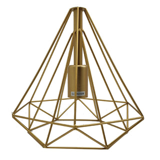 Bryson - Modern 3 Head Diamond Caged Gold Ceiling Light