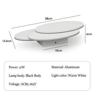 Isidro - Modern Black White Geometric Wall Light