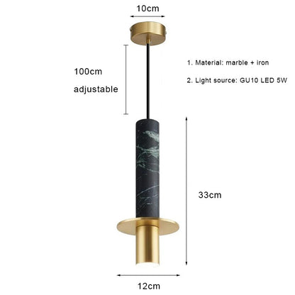 Nora - Modern Candle Style Gold Body Hanging Ceiling Pendant Light