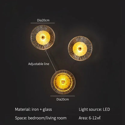 FKL - Modern Round Crystal Wall Lamp