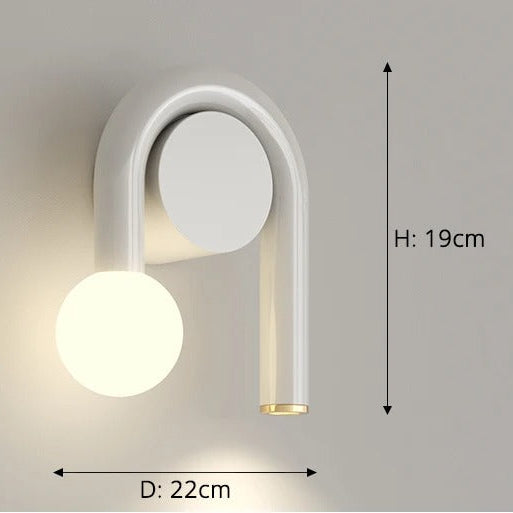 Safiya - Modern Double Head Gold Frame U-Shaped Wall Light