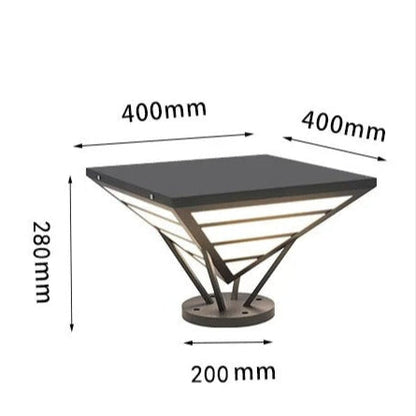 Leonel - Pyramid Pillar Outdoor Light