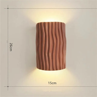 Calogera - Modern Textured Resin Tree Style Cylindrical Up Down Wall Light